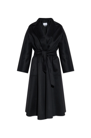 VIP【関税送料無料】希少 DOLCE & GABBANA WHITE AND BLACK COAT Single-breasted shearling coat in Black for Women